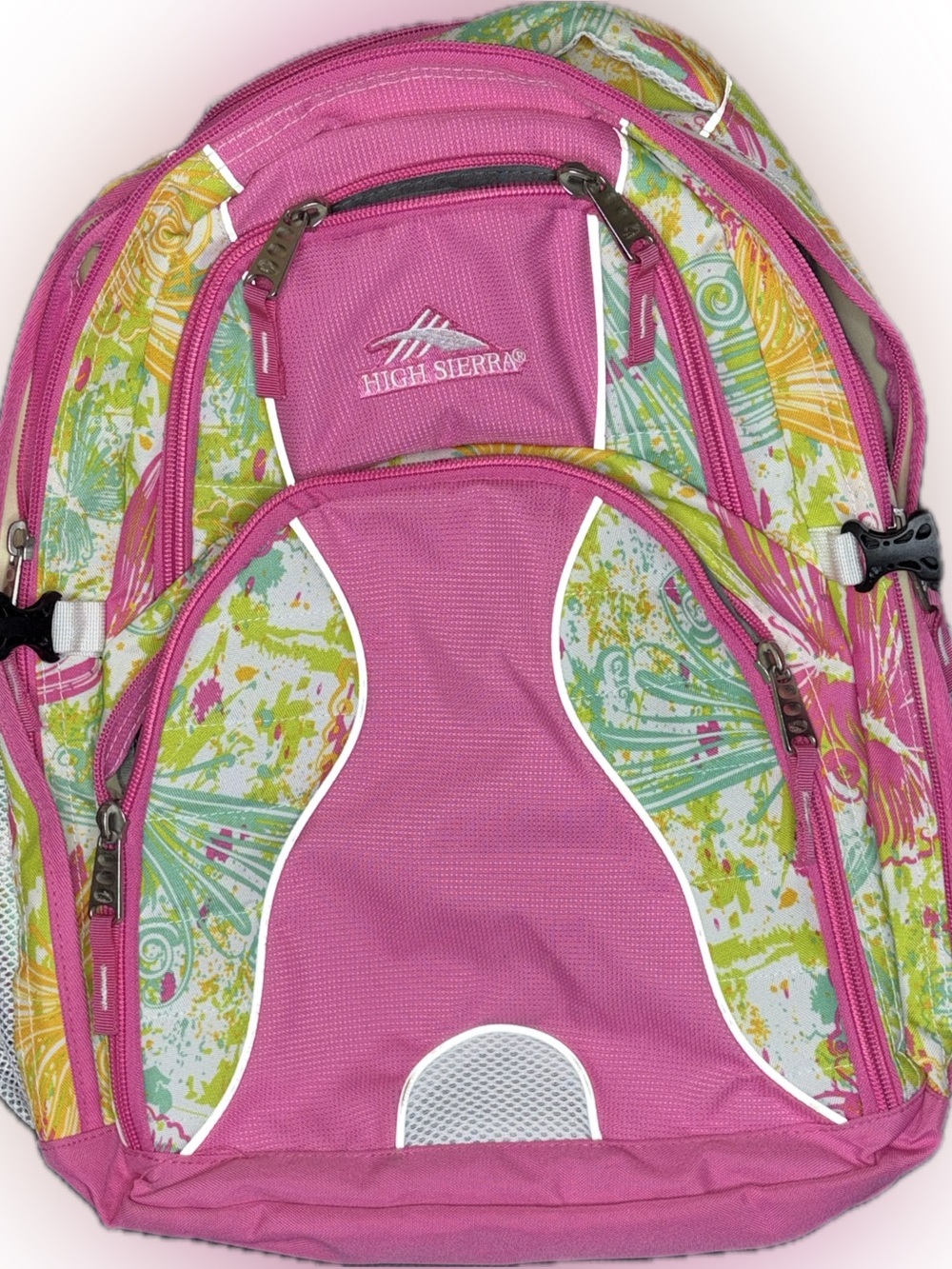 High Sierra Pink & Multicolor Floral Print Backpack